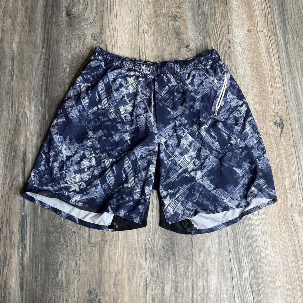 Lululemon Surge Short 7" City Sights Navy Multi Size Mens Medium S